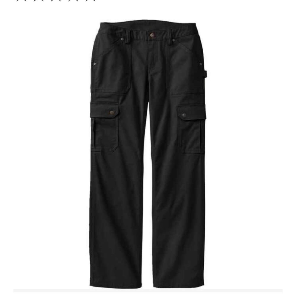 Women's Plus Fire Hose Relaxed Cargo Pants black 18W